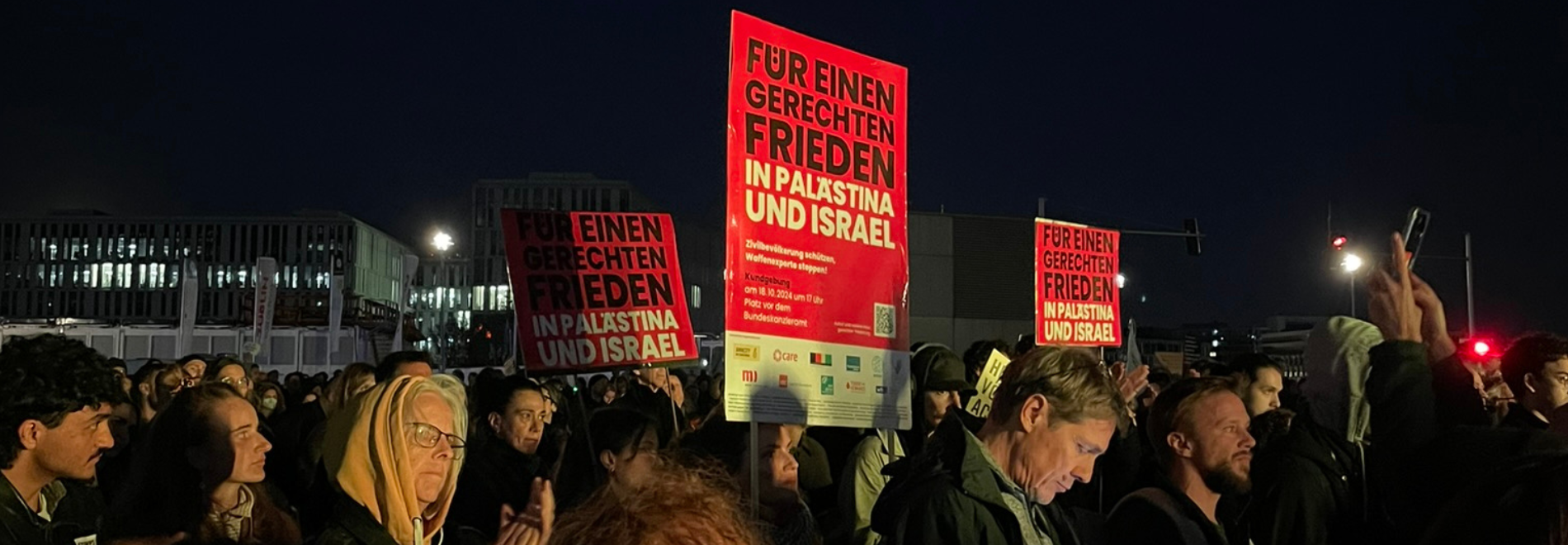 Kundgebung für einen gerechten Frieden in Palästina und Israel in München. Foto Ärzte der Welt