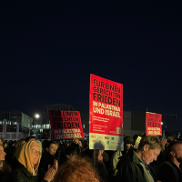 Kundgebung für einen gerechten Frieden in Palästina und Israel in München. Foto Ärzte der Welt