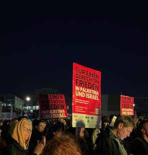 Kundgebung für einen gerechten Frieden in Palästina und Israel in München. Foto Ärzte der Welt