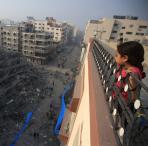 Bombardierung im Gazstreifen. Foto: Mohammed Zaanoun